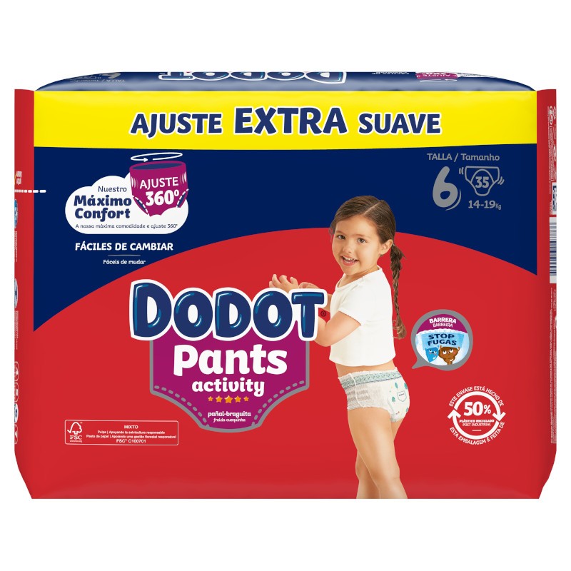 Dodot Pants Activity Extra Jumbo Pack Talla 6 - 35 uds.-3