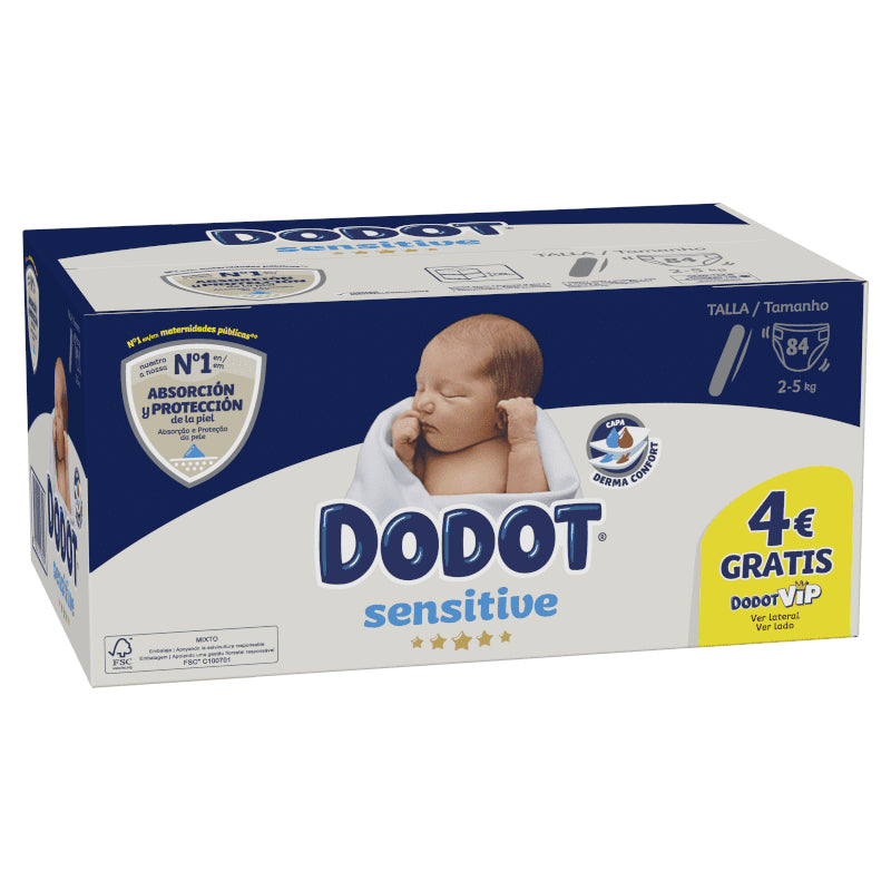 Dodot Sensitive Jumbo Pack Talla 1 - 84 uds.-2