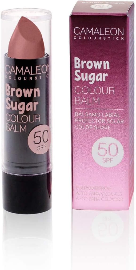 Camaleón Balsamo Labial Con Color Spf50 Marrón Sugar-2