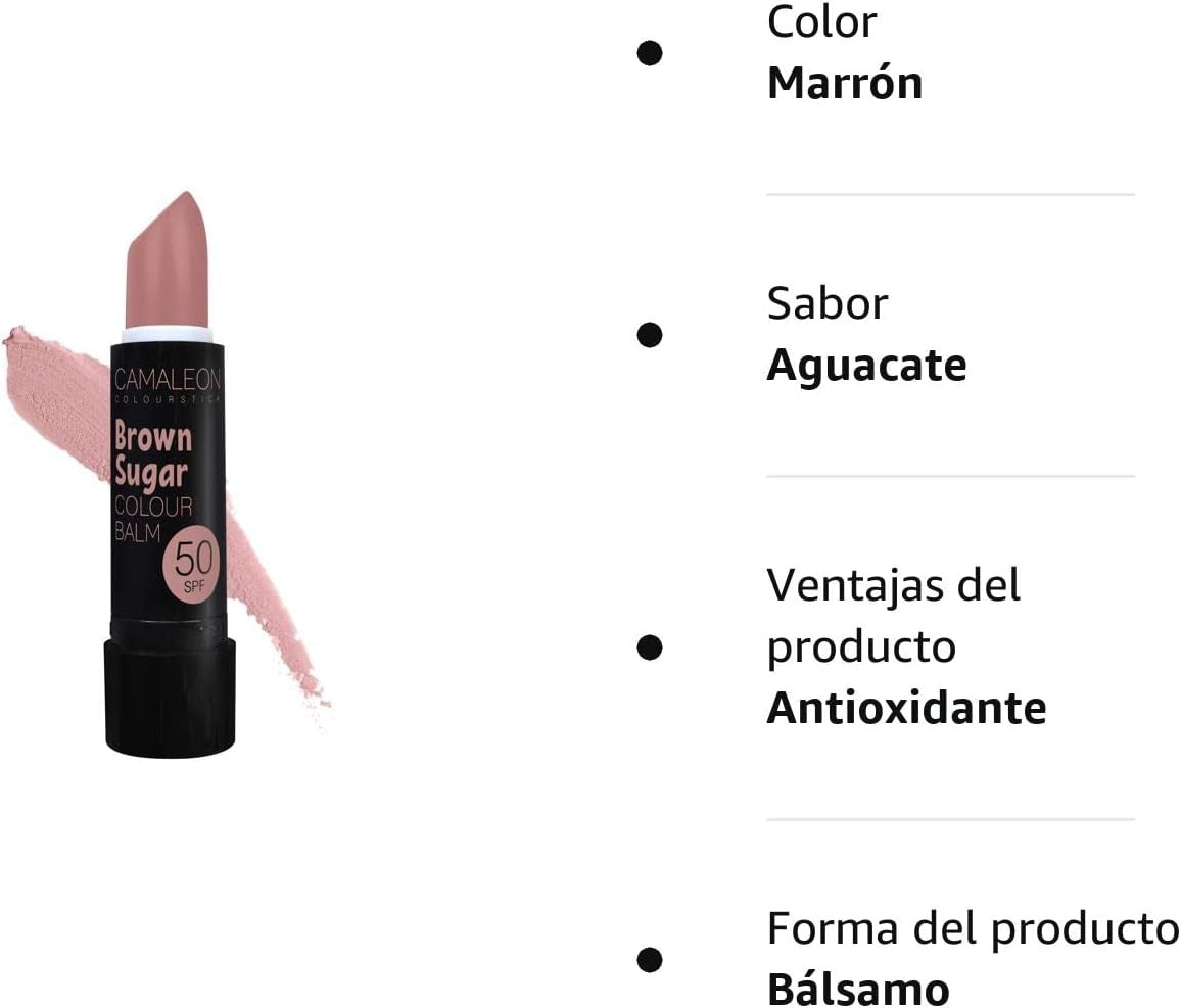Camaleón Balsamo Labial Con Color Spf50 Marrón Sugar-5