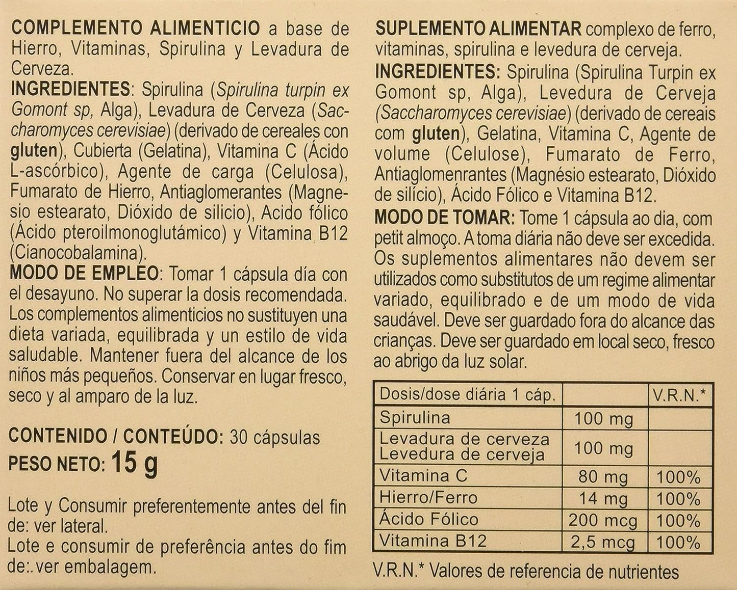 Integralia Hierro Plus 30 Cápsulas-2