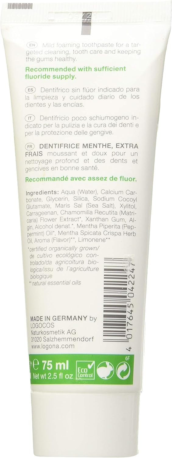 Logona Dentifrico Extra Fresco Menta Daily Care 75ml-2