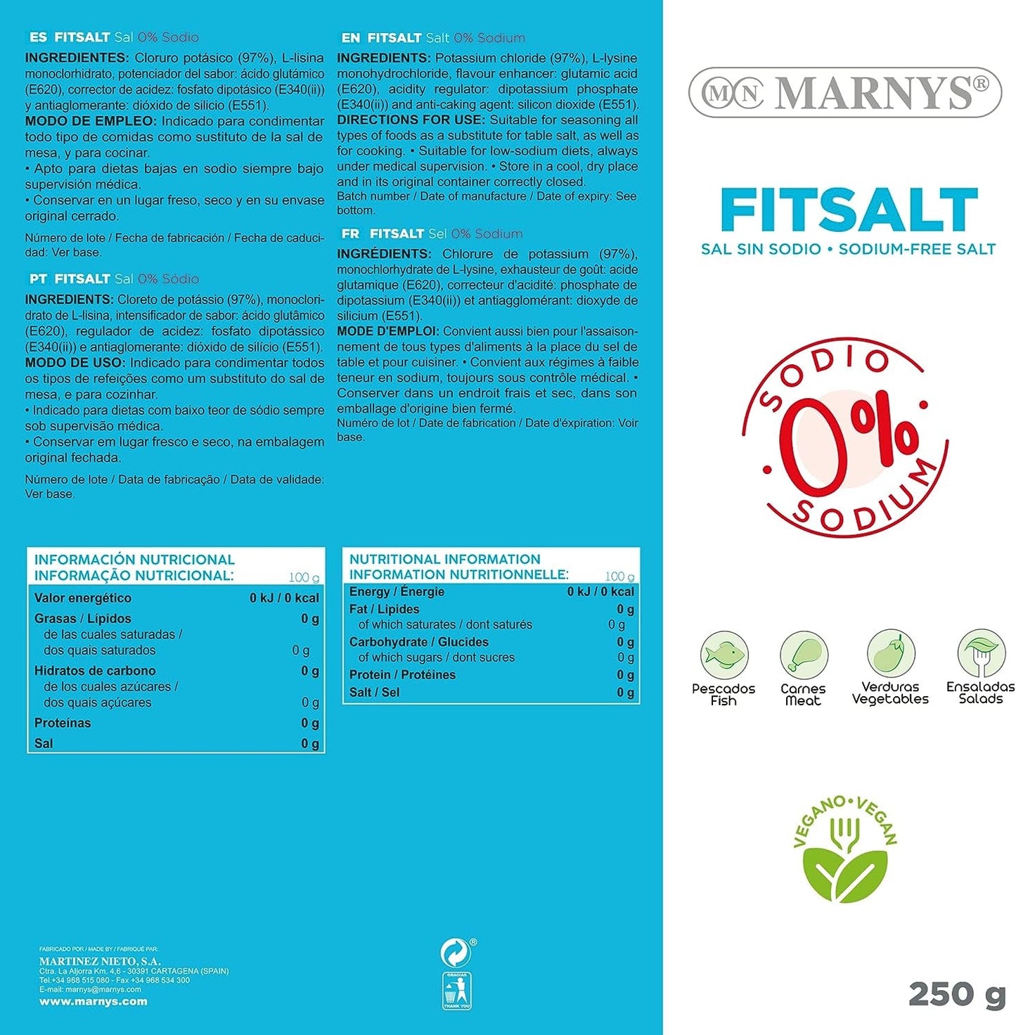 Marnys Fitsalt 0% Sodio 250 g-4