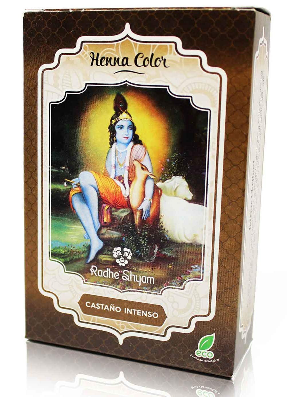Radhe Shyam Spiritual Sky Henna Castaño Intenso Polvo Radhe 100 g-1