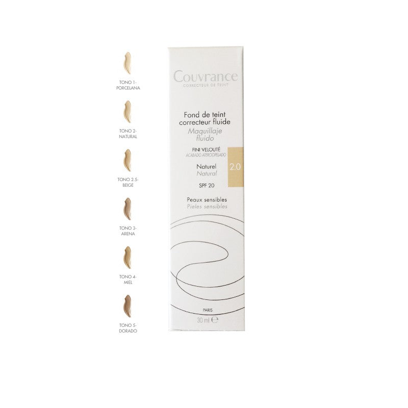 Avene Couvrance Maquillaje Fluido Natural SPF20-1