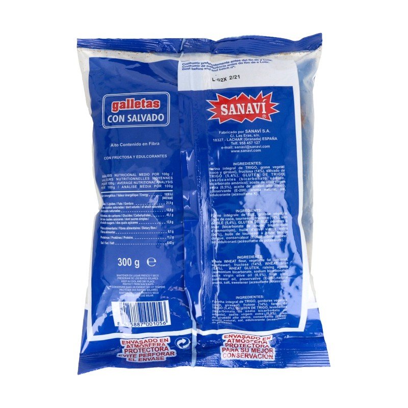 Sanavi Galleta Salvado 300 g-2