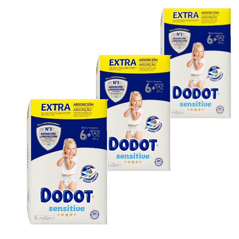 Dodot Sensitive Extra Jumbo Pack Talla 6+ 3x41uds-1