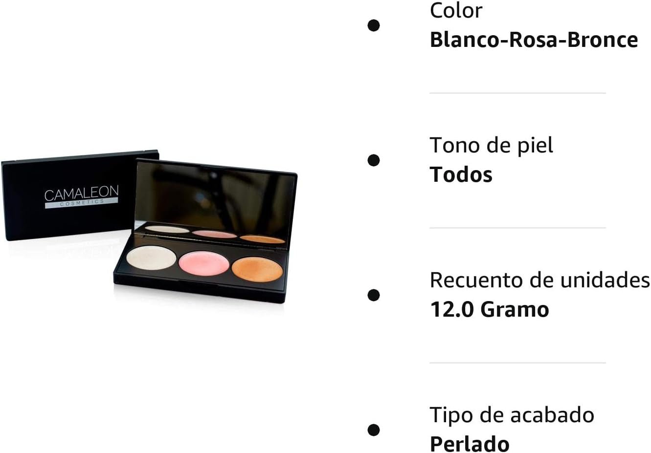 Camaleon Iluminador 100%Natural Paleta 3 Colores-6