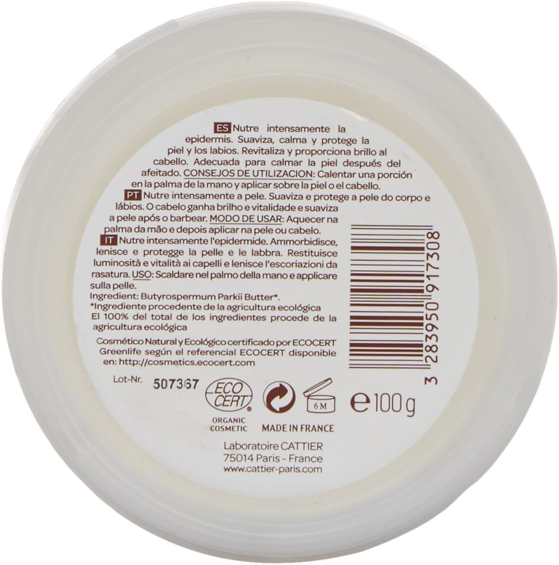 Cattier Manteca Karite 100 Gr-2