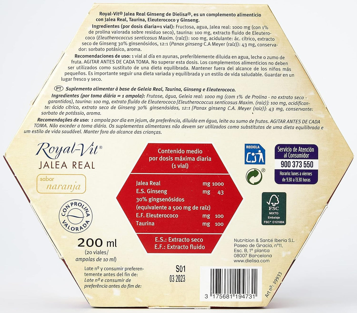 Dietisa Royal Vit Ginseng Con Taurina 20 Viales-4