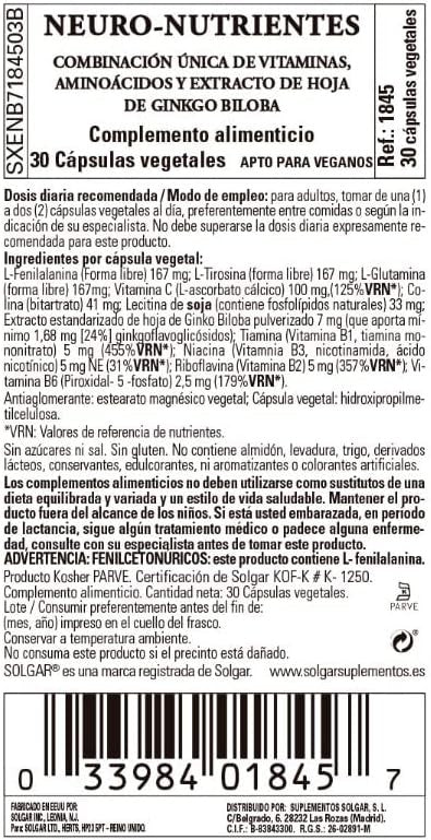 Solgar Neuro Nutrientes 30 Vcaps-5