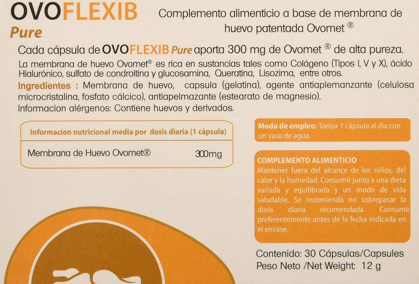 Vaminter Ovoflexib 30 Capsulas Membrana De Huevo-2