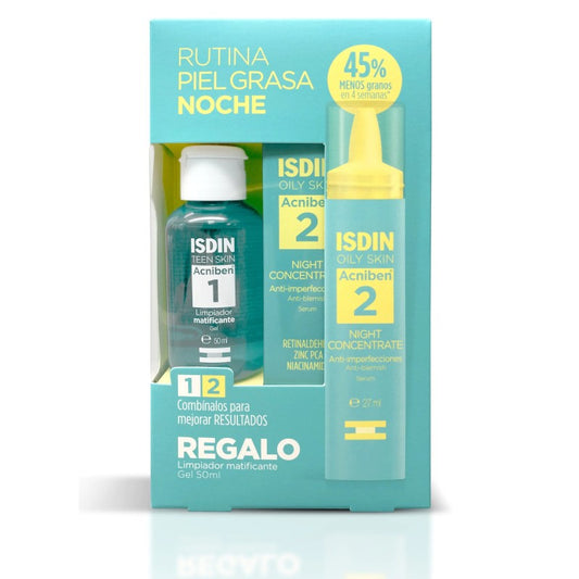 ISDIN ACNIBEN Night Concentrate Sérum 27 ml + REGALO Limpiador Matificante Gel-1
