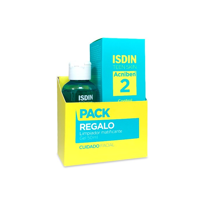 ISDIN ACNIBEN Gel Crema Control Brillos 40ml + Limpiador 50ml-1