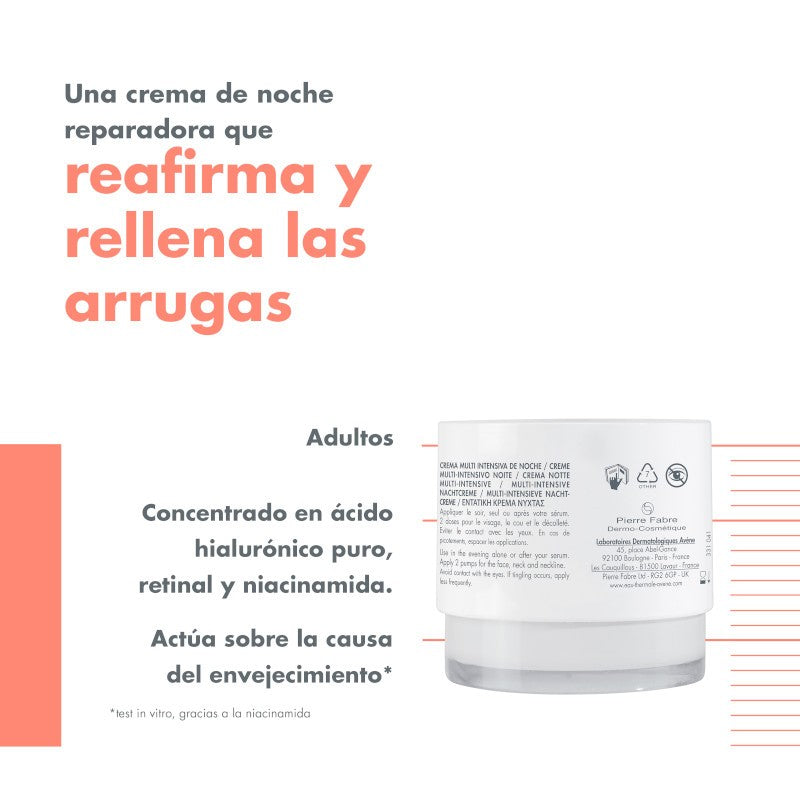 AVENE Hyaluron Activ B3 Crema Multiintensiva Noche 40ml-2