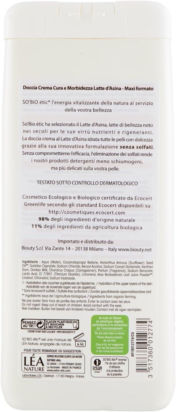 Sobio Gel De Ducha Hidratación Suave Leche De Burra Sobi-5