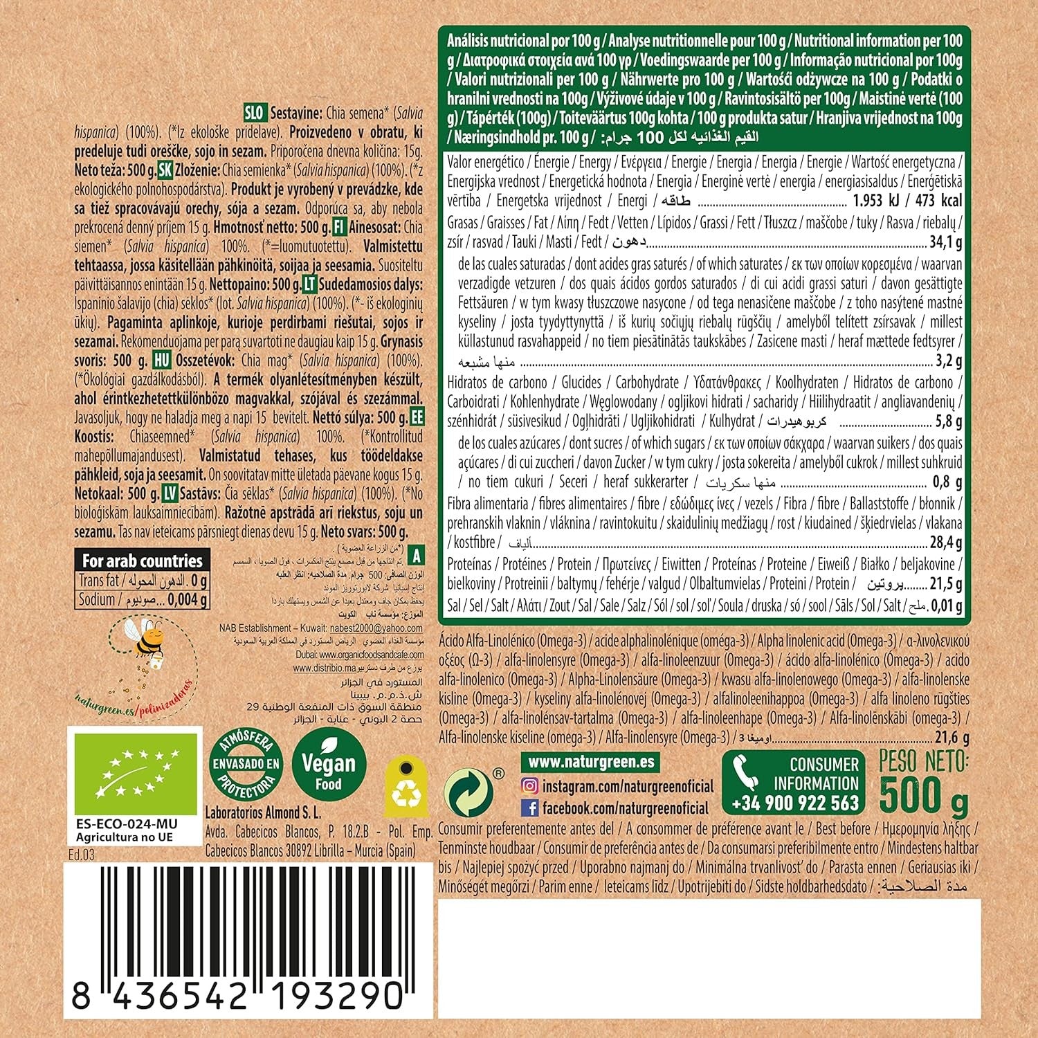 Naturgreen Naturgreen Semilla De Chia 500 g-4