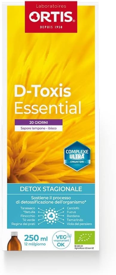Ortis D-Toxis Essential Frambuesa Hibisco Bio 250 ml-2