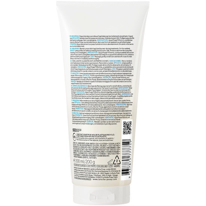 EFFACLAR H Iso-Biome Crema Limpiadora Piel Grasa 200ml - La Roche Posay-3