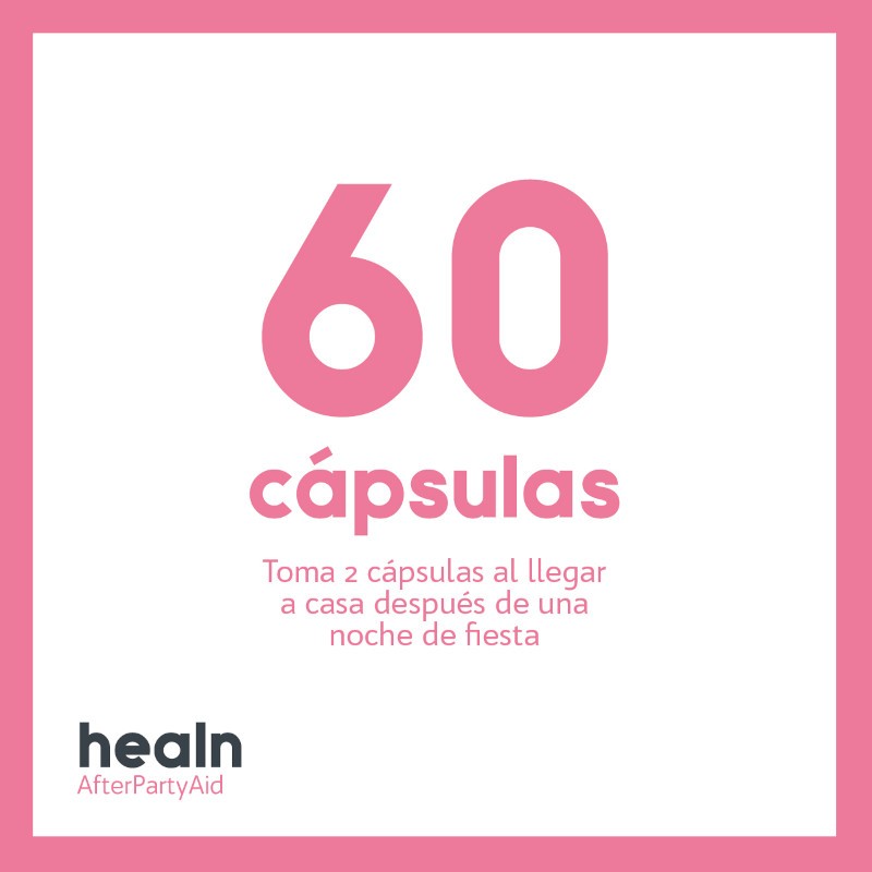 HEALN AfterPartyAid Multivitamínico Anti Resaca 60 Cápsulas-7