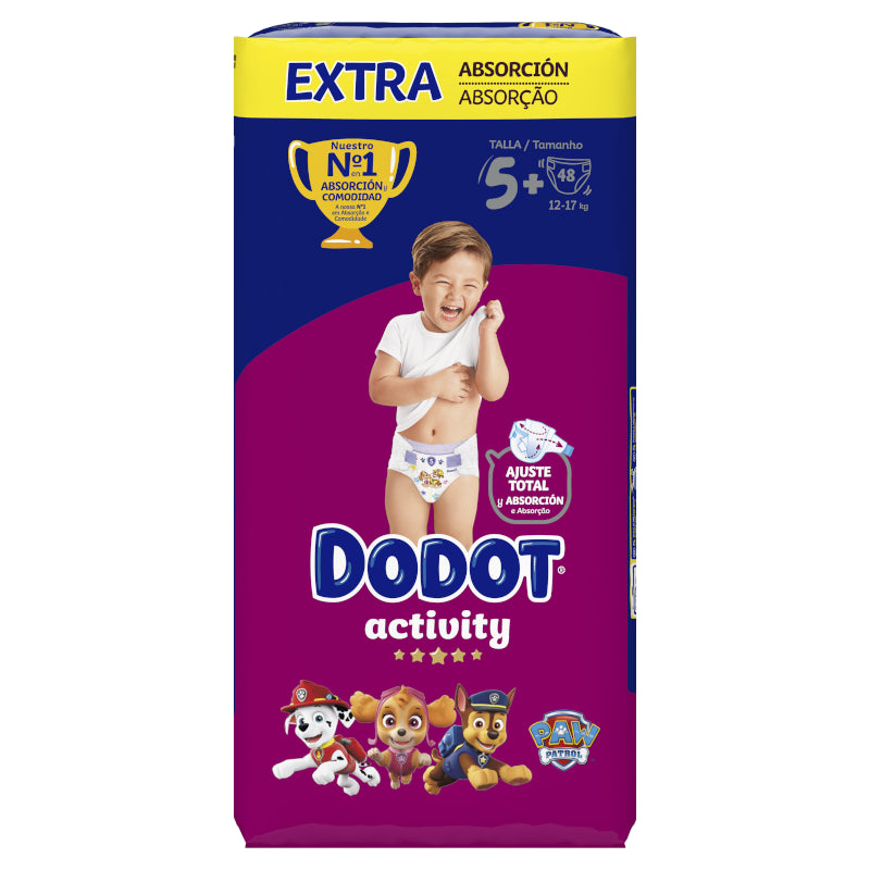 DODOT Pañales Activity Extra Jumbo Pack Talla 5+ 48 unidades-1
