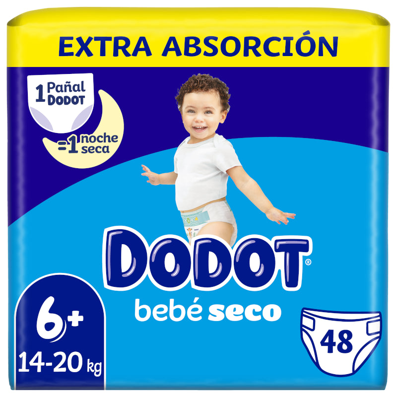 DODOT Bebé Seco Extra Jumbo Pack Talla 6 (48 uds)-11