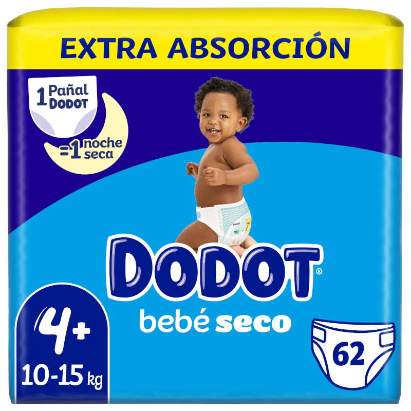 DODOT Bebé Seco Extra Jumbo Pack Talla 4 (62 uds)-1