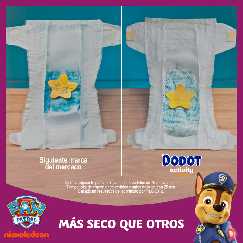 DODOT Pañales Activity Extra Jumbo Pack Talla 6+ 44 unidades