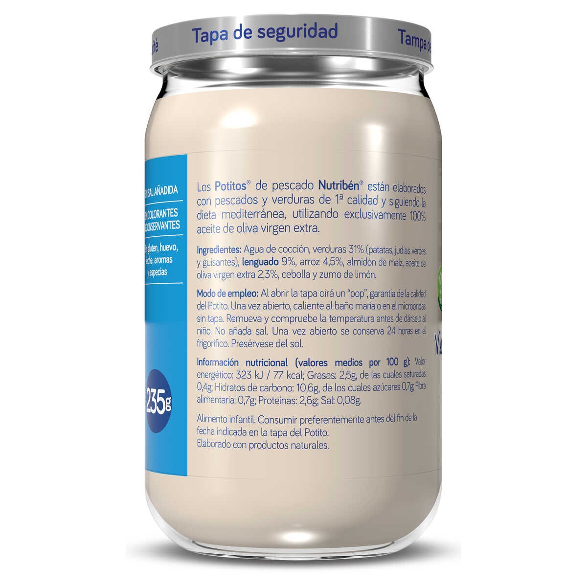 NUTRIBÉN Potito Verduritas con Lenguado 235g-2