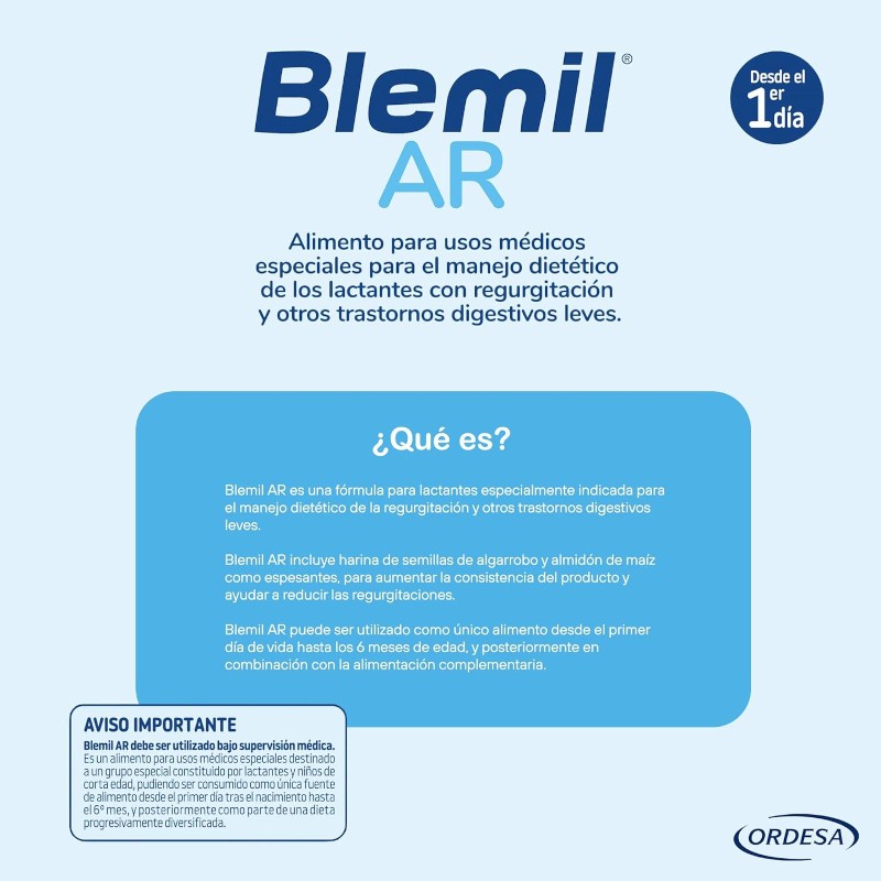 BLEMIL Plus AR de 0 a 6 meses 800gr-5