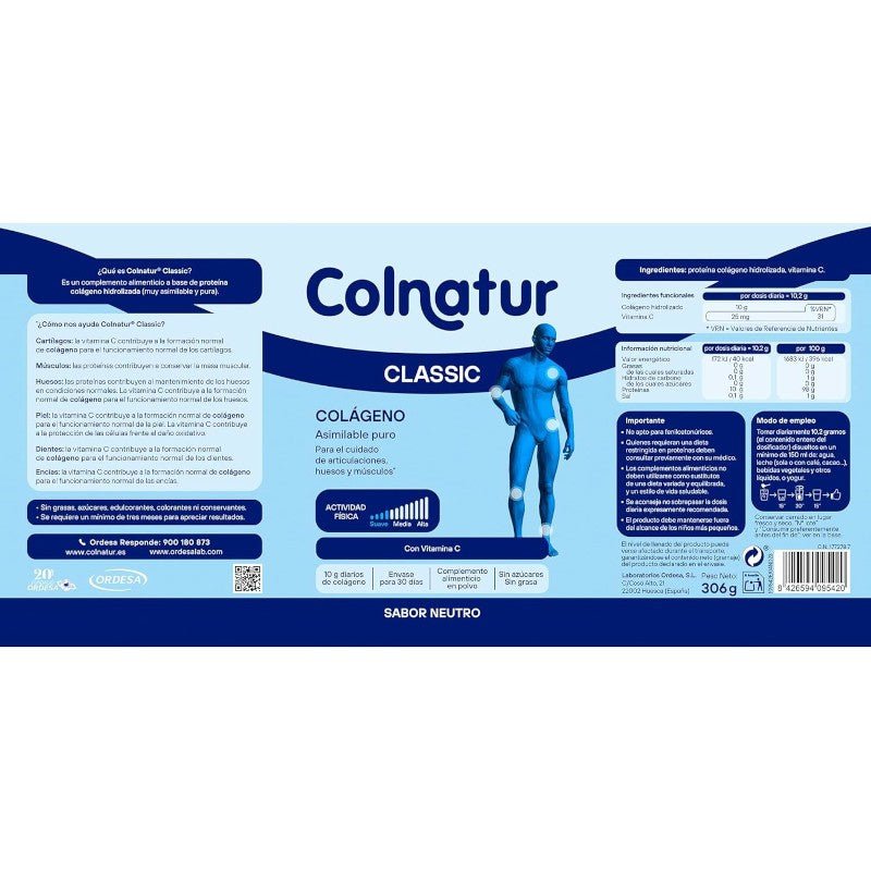 COLNATUR Colágeno Soluble Neutro Clásico 306g-7