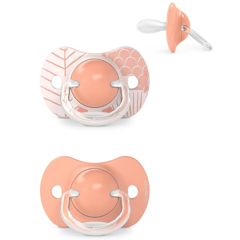 SUAVINEX Chupete SX Pro Tetina Fisiológica Silicona 18+ Meses 2 Unidades (Hoja Rosa)-2