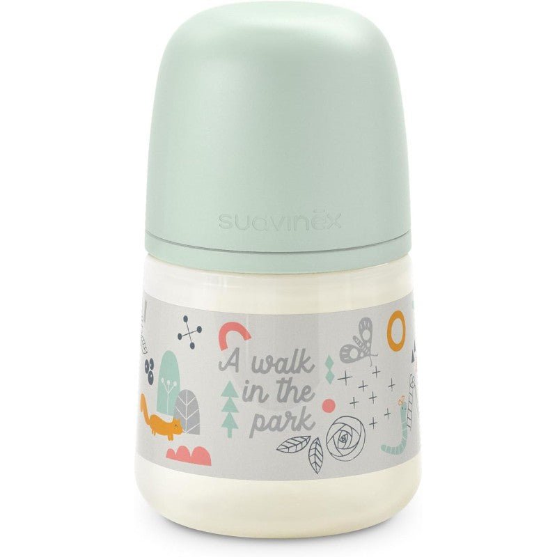 SUAVINEX Biberón Clásico 150ml T1M (Walk Verde)-1