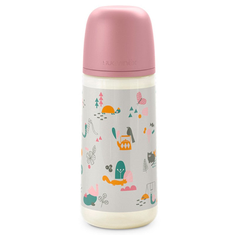 SUAVINEX Biberón Clásico 360ml T2L (Walk Rosa)-1