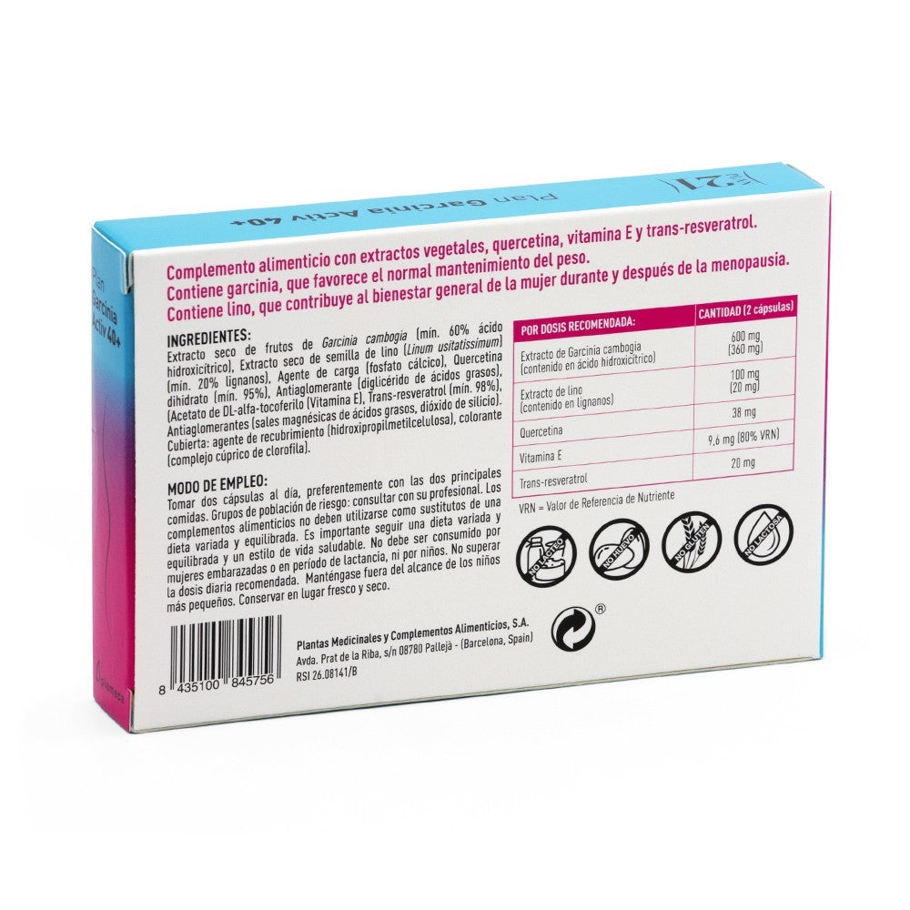 Plameca Plan Garcinia Activ 40+ 60 cápsulas vegetales-2