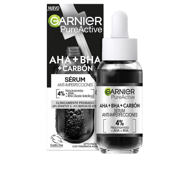 Garnier Pure Active Aha + Bha + Carbón Sérum Anti-Imperfecciones 30 ml-1