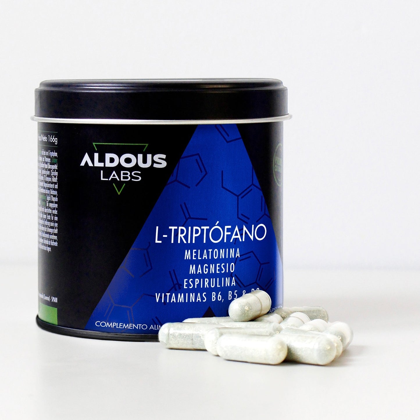 Aldous Triptófano con Melatonina, Magnesio, Espirulina Y Vitaminas-2