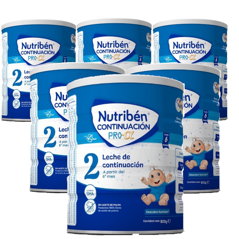 NUTRIBÉN Continuación Pro Alfa 2 Leche de Continuación Pack 6x800gr-1