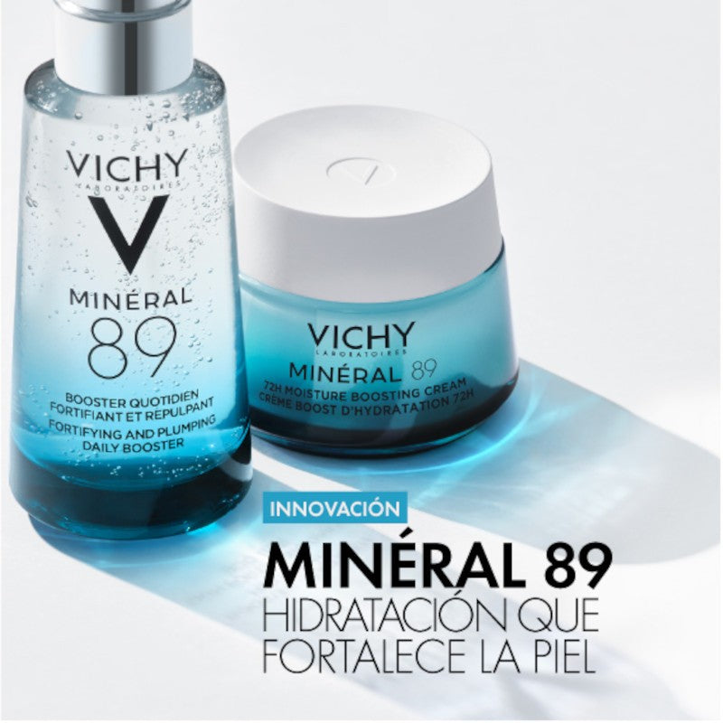 VICHY Minéral 89 Crema Potenciadora Hidratante 72H Ligera 50ml-6