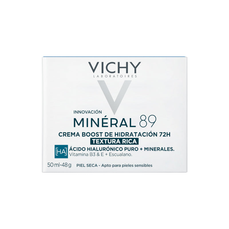 VICHY Minéral 89 Crema Potenciadora Hidratante 72H Rica 50ml-4