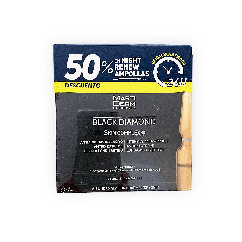 MARTIDERM Ampollas Black Diamond Skin Complex x30 + Platinum Night Renew x10-1