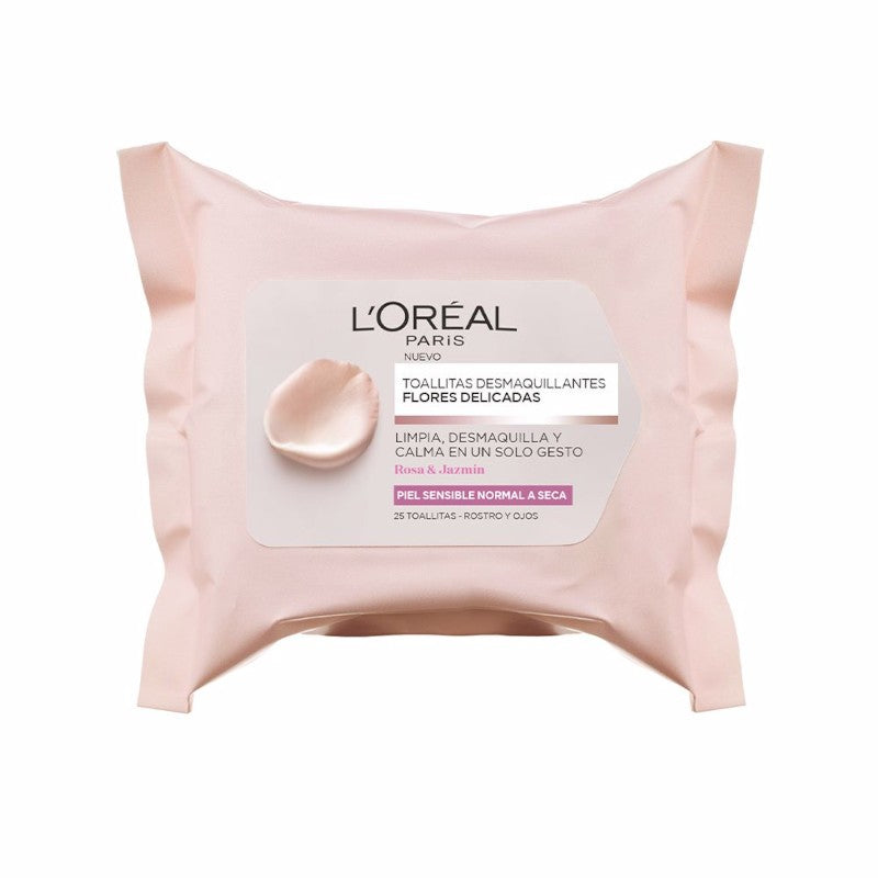 L'Oréal Paris Flores Delicadas Toallitas Desmaquilladoras Piel Sensible 25 U-1
