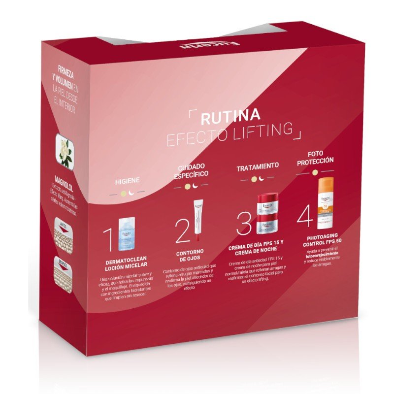 Eucerin Pack Hyaluron-Filler Volume-Lift Crema de Día Piel Normal/Mixta 50ml + Agua Micelar Dermatoclean 400ml-2