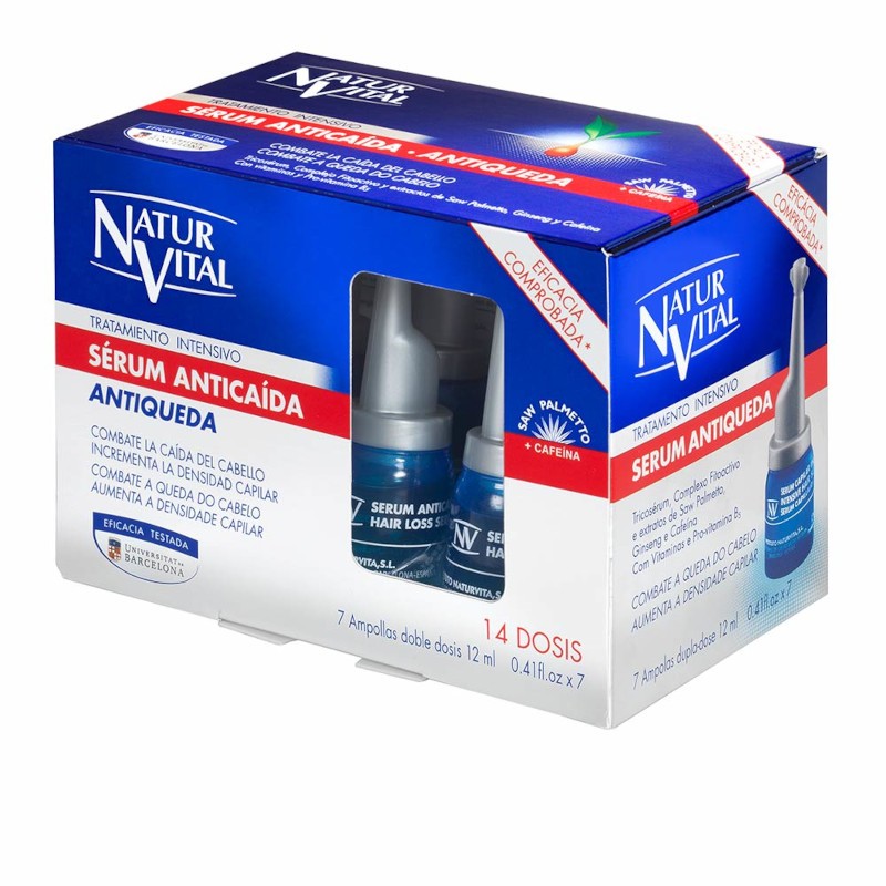 Natur Vital Serum Anticaída Tratamiento Intensivo 7 Ampollas X 12 ml-1
