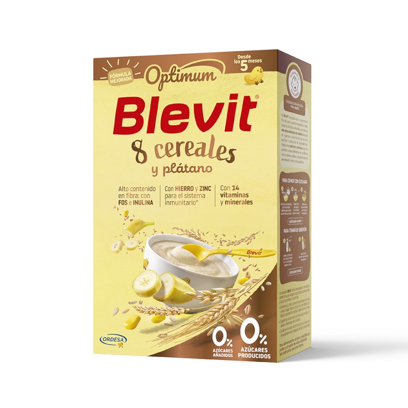 BLEVIT Optimum 8 Cereales + Plátano 250g-1