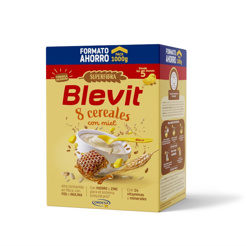 BLEVIT Super Fibra 8 Cereales y Miel 1000g-1