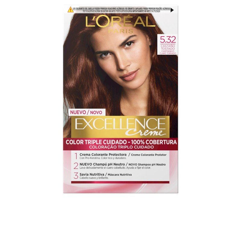 L'Oréal Paris Excellence Creme Tinte 5.32-Castaño Tostado 192 ml-1