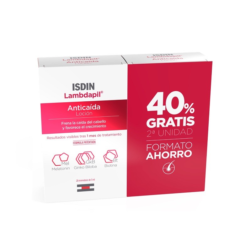 ISDIN LAMBDAPIL Loción Anticaída Duplo 2x20 monodosis-1
