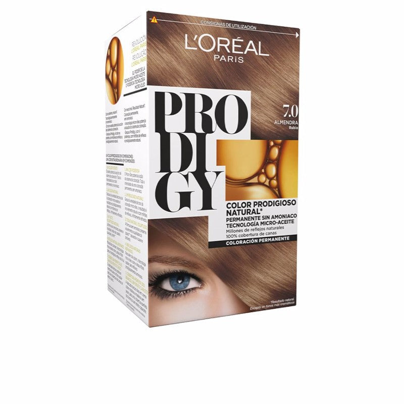 L'Oréal Paris Prodigy Coloración Permanente 7.0-Almendra Lote-1