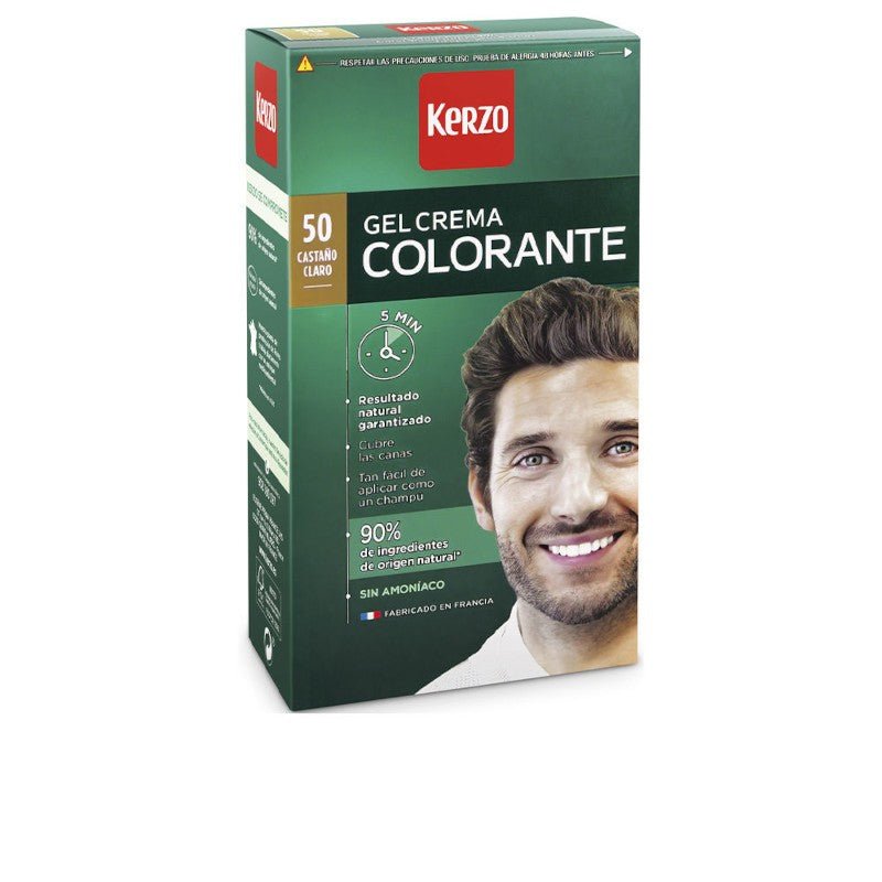 Kerzo Tinte Para Hombre Gel-Crema 50 Castaño Claro 100 Gr-1